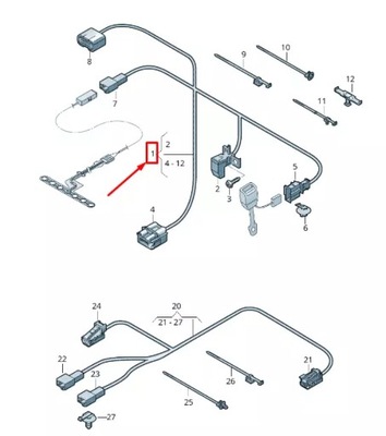 Audi q8 4mn передняя часть left seat belt предупреждение система harness 4m0971365af фото №1