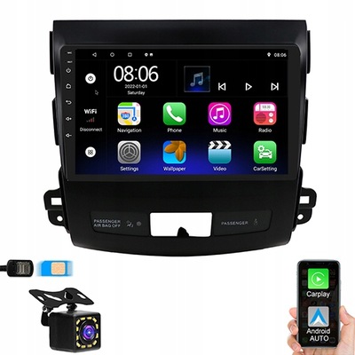 RADIO GPS ANDROID PEUGEOT 4007 2006-12 SIM 4/64GB  