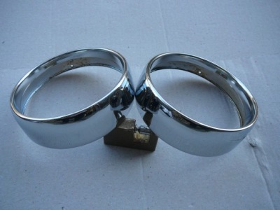 Хромированные рамки фара - fiat 500 /57-75 / фото №1