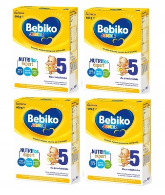 4 x Mleko Modyfikowane Bebiko 5 Junior 600g