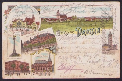 Ośno Lubuskie - Drossen Amb. kolejowy 1899 rok