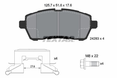 КОЛОДКИ ГАЛЬМІВНІ FORD ПЕРЕД FIESTA 08-/12- 2428302