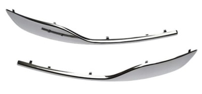 Накладки хромовані бампера bez led renault laguna iii 3 lift 2011-13 фото №1