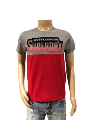 Superdry bawełna męski t-shirt dwukolorowy XXL