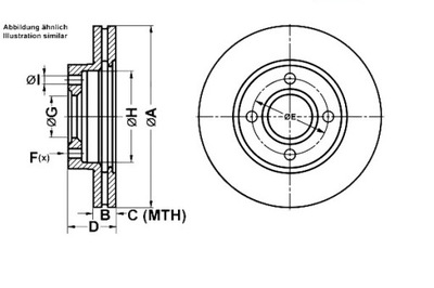 Ate тормозные диски тормозные powerdisc ford fiesta fiesta фото №1