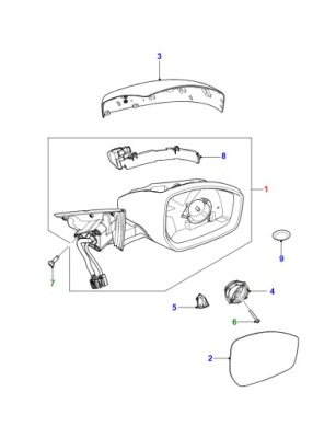 Дзеркало праве корпус дзеркало правого jaguar f-pace x761 t4a5595 фото №1