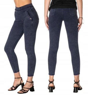 Spodnie Damskie Jeansy Jegginsy Rurki 94015-3 r XL