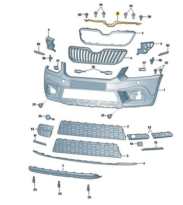 Защита поперечина pas передний skoda yeti фото №1