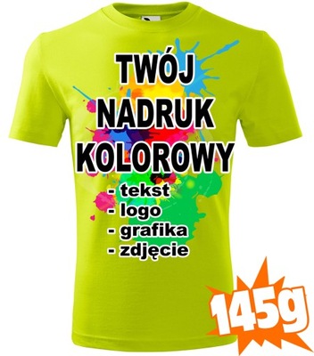 KOSZULKA Z WŁASNYM NADRUKIEM męska T-SHIRT S C62