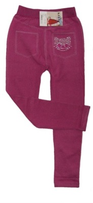 KRYJĄCE Legginsy getry JEANS Cyrkonie 110/116