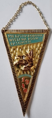 PROPORCZYK METALOWY WYSTAWA PSÓW RASOWYCH 1980