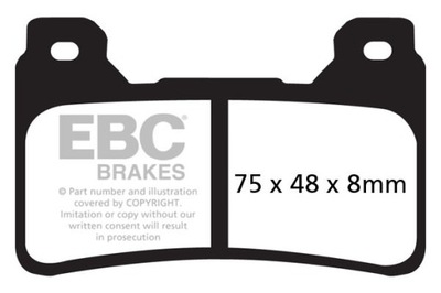 TRINKELĖS STABDŽIŲ EBC GPFAX390HH TOROWE/PROFESJONALNE (KPL. NA 1 TARCZE) 