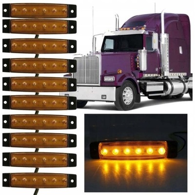 10X LAMP SIDELIGHT SIDE LED SIDE LED SIDE LED POMARANCZOWA SIDE-MARKER LAMPS  