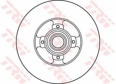 DISCOS DE FRENADO PARTE TRASERA TRW DF6128BS  