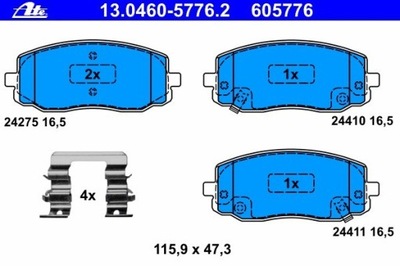 КОЛОДКИ ТОРМОЗНОЙ HYUNDAI I10 08- ПЕРЕД