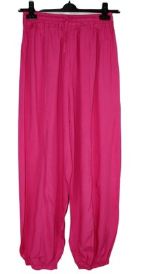 Różowe spodnie alladynki cienkie lato XXL 44