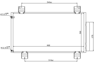 Конденсатор nissens 80100tl0g01 hd5236 hda5236 60255 фото №1
