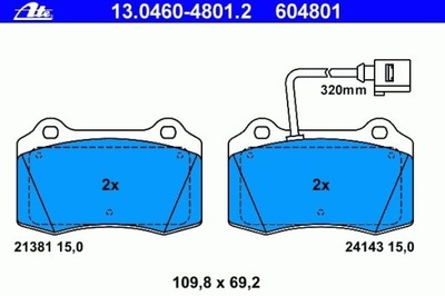 PADS HAMULC. SEAT LEON 02-05 1,8T CUPRA FRONT  