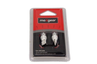 MAXGEAR ЛАМПОЧКА LED (СВЕТОДИОД ) (СВЕТОДИОД ) 12V/5W (CAŁOSZKLANA) БЕЛАЯ BLISTER 2 ШТ LED (СВЕТОДИОД ) (СВЕТОДИОД )