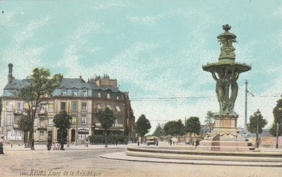 1735.Francja Reims,Plac Republiki,Przedwojenna Pocztówka