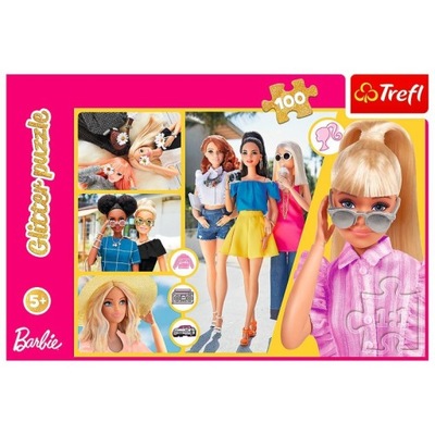 Puzzle - _100 Glitter_ - Brokatowa Barbie / Mattel, Barbie