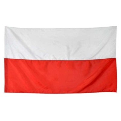 FLAGA kibica POLSKI biało-czerwona DUŻA 90X150CM