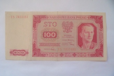 POLSKA Banknot PRL 100 zł 1948 r. seria IS