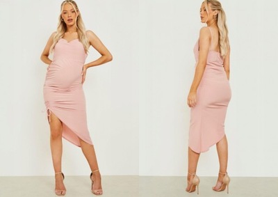 BOOHOO MATERNITY SUKIENKA NA RAMIĄCZKACH XL