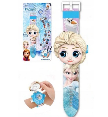 Zegarek 3D z projektorem FROZEN kraina lodu ELSA