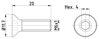 БОЛТ ДИСКА ТОРМОЗНОГО M6X1 /TEXTAR/