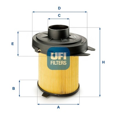 ФІЛЬТР ПОВІТРЯ UFI (OEM QUALITY) PSA 106/205/309