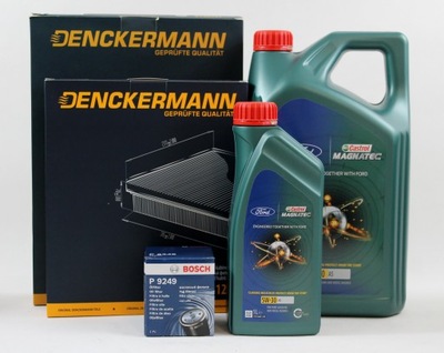 Фильтры + масло 5w30 6l castrol ford s-max 2.0 tdci фото №1