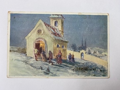 Pocztówka J. Myslbek kościół