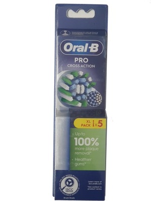 Braun ORAL B CROSS ACTION PRO Oryginalne końcówki 5 sztuki