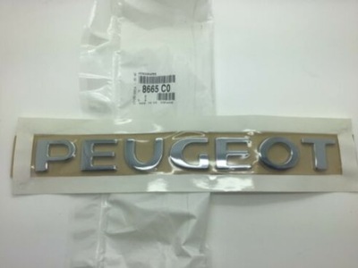 LOGO EMBLEMAT NAPIS PEUGEOT PARTNER 307 8665C0 OE