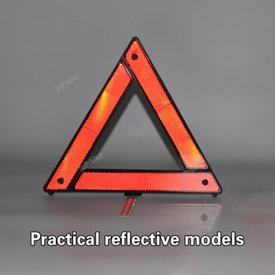 Car Warning Triangle Red Reflective Tripod Folded фото