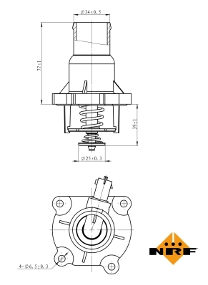 ТЕРМОСТАТ СИСТЕМЫ ОХЛАЖДЕНИЯ EASY FIT 725033