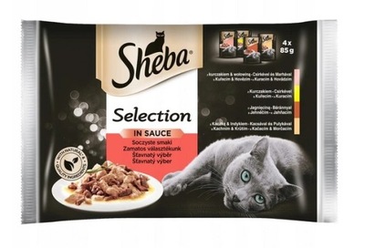 SHEBA 4x85g Selection Soczyste Smaki w sosie