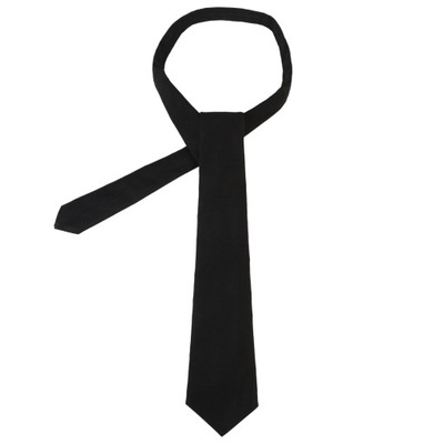 Krawat czarny do koszuli gładki OSP