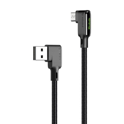 WYTRZYMAŁY KABEL KĄTOWY MCDODO CA-7531 USB-A / MICROUSB, 1,8M (CZARNY)