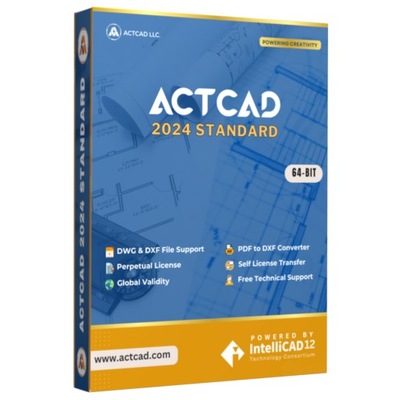 ActCAD 2024 Standard ESD wieczysta zastąp Auto Gstar Zw CAD| najnowszy CAD