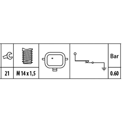 CONMUTADOR DE PRESIÓN ACEITES HELLA 6ZL 003 259-401  