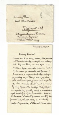 Poczta polowa I Brygady Legionów J. Piłsudskiego 1915 r