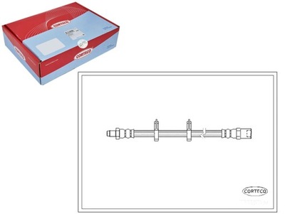 Corteco шланг тормозной iveco daily i 40-8 v фото №1