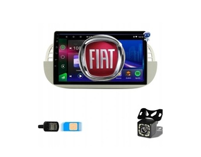 RADIO GPS BT ANDROID FIAT 500 2007-2015 SIM 4/64G  