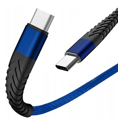 Kabel Extremestyle USB typ C - USB typ C 1 m niebieski