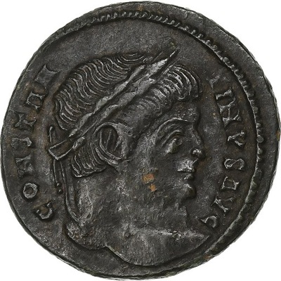 Constantine I, Follis, 323-324, Lugdunum, Brązowy,