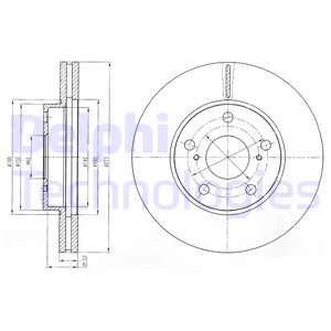 ДИСК ТОРМОЗНОЙ DELPHI TOYOTA AURIS 09-12 BG4234C