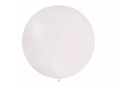 Balon lateksowy, pastelowy, biały, 18 cali (45 cm), 2 szt. [balon na hel]