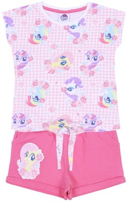 Różowy komplet:koszulka + spodenki My Little Pony